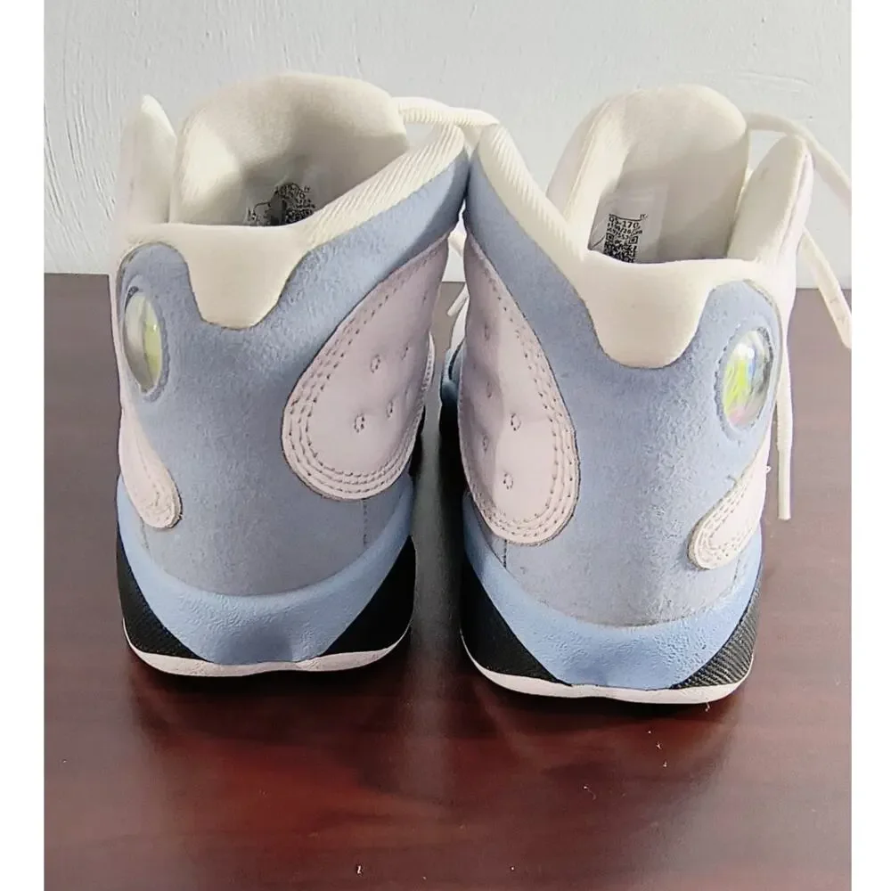 Air Jordan 13 Retro Sneakers White Blue Suede Youth Size 2.5Y DJ3005-170